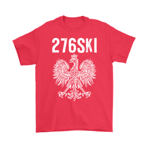 Virginia Polish Pride - 276 Area Code - Gildan Mens T-Shirt / Red / S - Polish Shirt Store