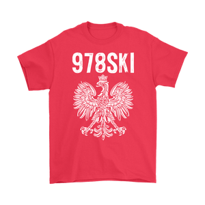 Lowell Massachusetts Area Code 978 - Gildan Mens T-Shirt / Red / S - Polish Shirt Store