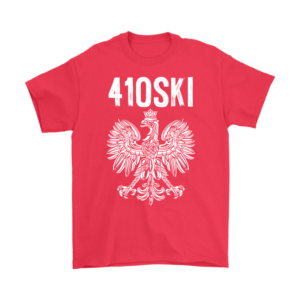 Maryland Area Code 410 Polish Pride T-shirt teelaunch Gildan Mens T-Shirt Red S