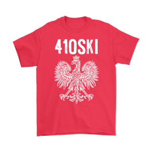 Maryland Area Code 410 Polish Pride - Gildan Mens T-Shirt / Red / S - Polish Shirt Store