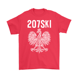 Maine - 207 Area Code - 207SKI - Gildan Mens T-Shirt / Red / S - Polish Shirt Store