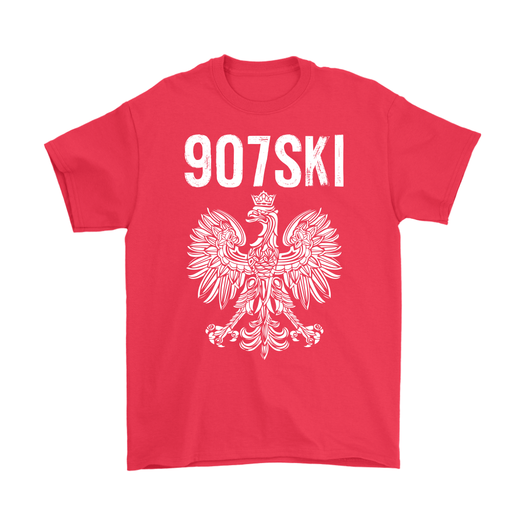 Alaska - 907 Area Code - Polish Pride T-shirt teelaunch Gildan Mens T-Shirt Red S