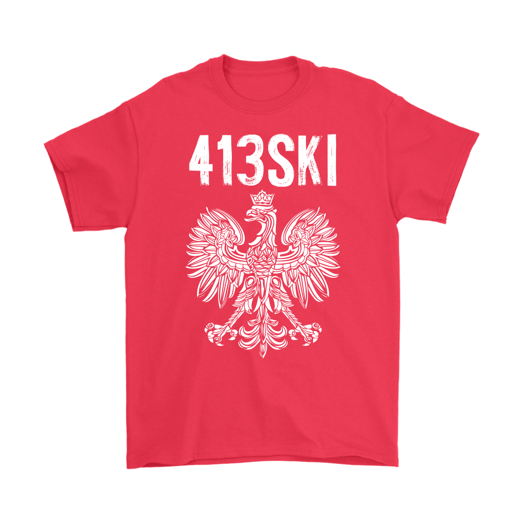 413SKI Massachusetts Polish Pride Alt Colors T-shirt teelaunch Gildan Mens T-Shirt Red S