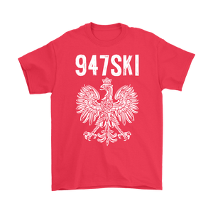 947SKI Michigan Polish Pride - Gildan Mens T-Shirt / Red / S - Polish Shirt Store
