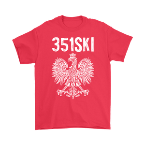 Lowell Massachusetts Area Code 351 - Gildan Mens T-Shirt / Red / S - Polish Shirt Store