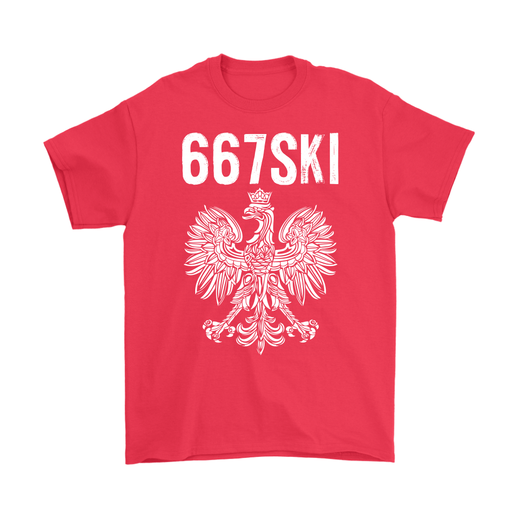 Maryland Area Code 667 Polish Pride T-shirt teelaunch Gildan Mens T-Shirt Red S