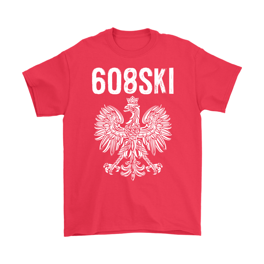 608SKI Wisconsin Polish Pride T-shirt teelaunch Gildan Mens T-Shirt Red S