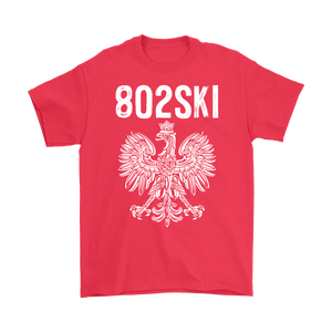 Vermont Area Code 802 - Gildan Mens T-Shirt / Red / S - Polish Shirt Store