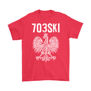 703SKI Virginia Polish Pride - Gildan Mens T-Shirt / Red / S - Polish Shirt Store