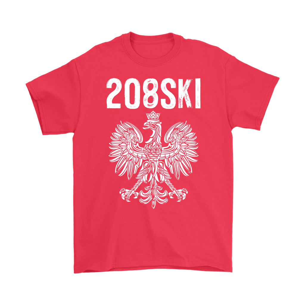 Idaho Polish American Pride - 208 Area Code T-shirt teelaunch Gildan Mens T-Shirt Red S