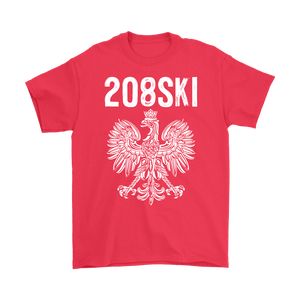Idaho Polish American Pride - 208 Area Code - Gildan Mens T-Shirt / Red / S - Polish Shirt Store