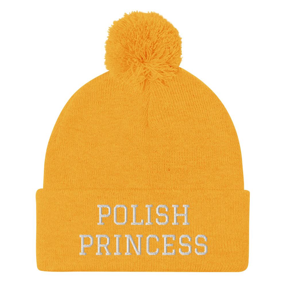 Polish Princess Pom-Pom Beanie  Polish Shirt Store Gold  