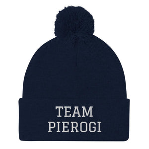 Team Pierogi Pom-Pom Beanie - Navy - Polish Shirt Store