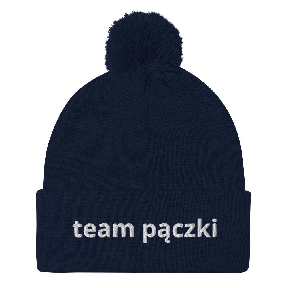 Team Pączki Pom-Pom Beanie  Polish Shirt Store Navy  