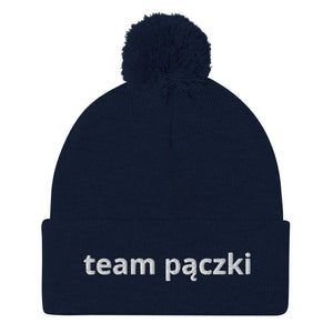 Team Pączki Pom-Pom Beanie - Navy - Polish Shirt Store
