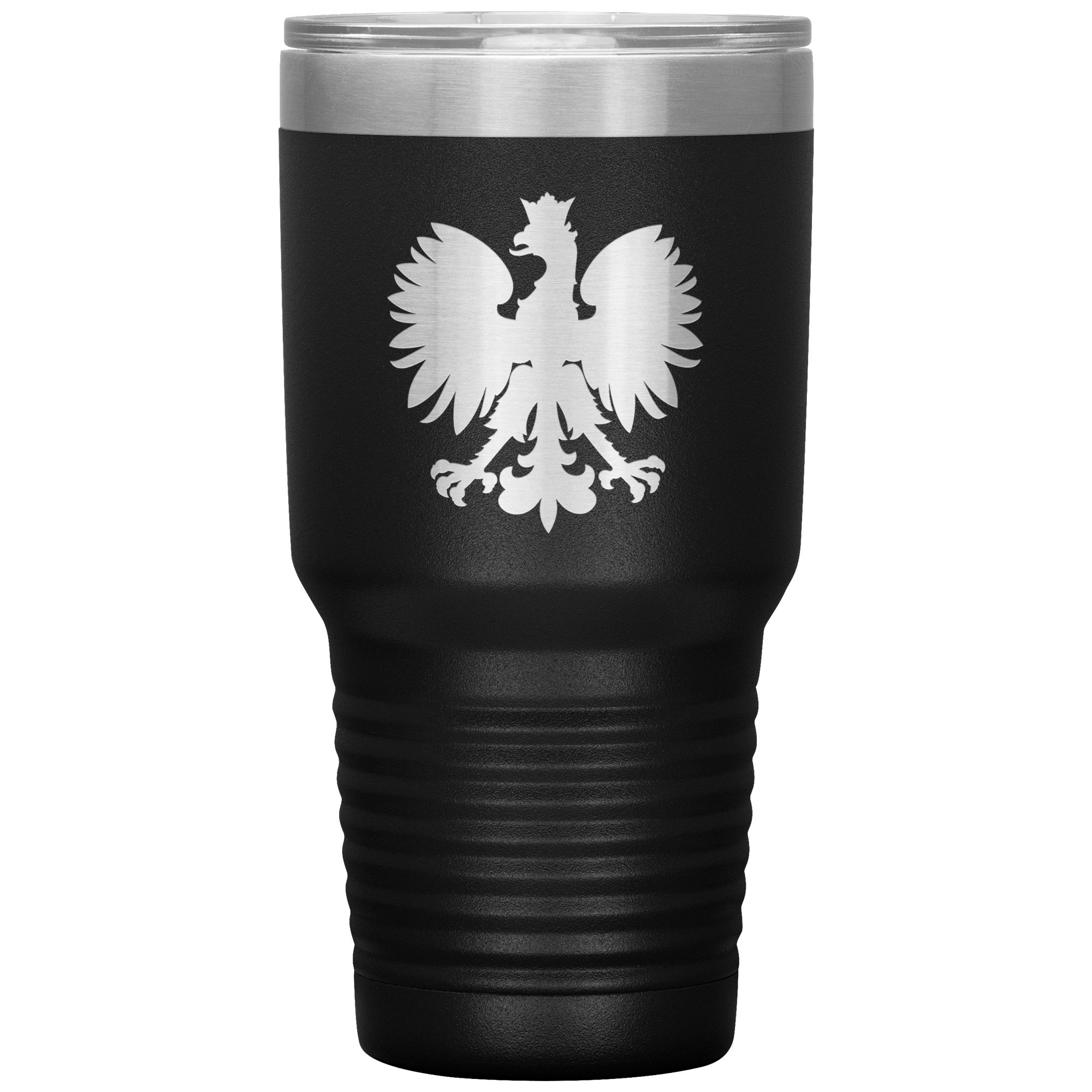 Polish Eagle 30 oz Vacuum Insulated Tumbler Tumblers teelaunch Black  