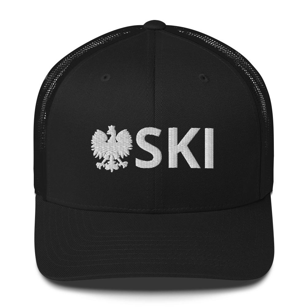 SKI Polish Surname Trucker Cap  Polish Shirt Store Black  