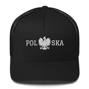 Polska Polish Eagle Trucker Cap - Black - Polish Shirt Store