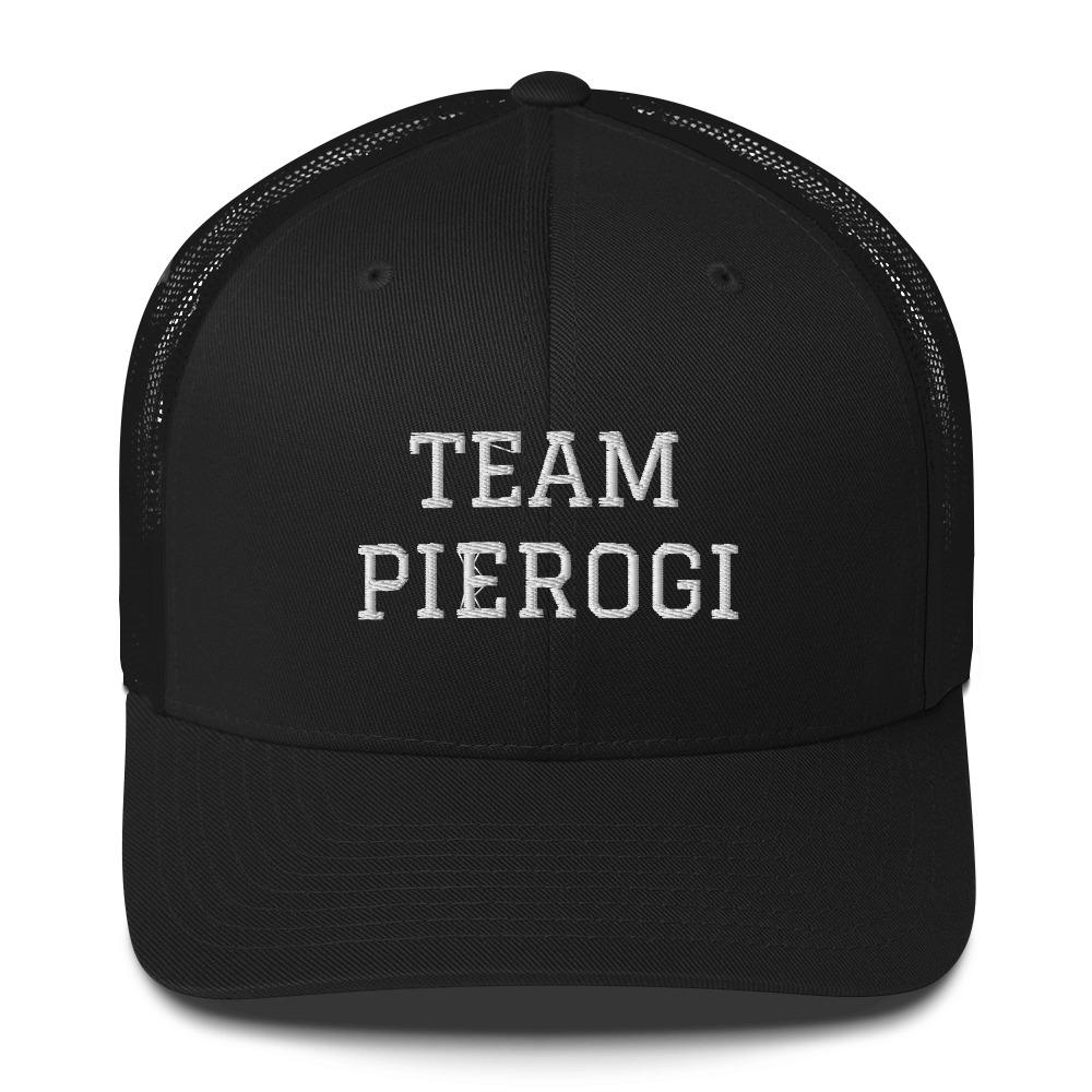 Team Pierogi Trucker Cap  Polish Shirt Store Black  