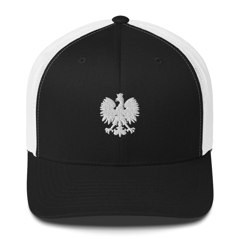 Polish Eagle Trucker Cap  Polish Shirt Store Black/ White  