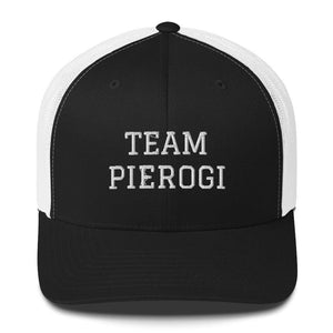 Team Pierogi Trucker Cap - Black/ White - Polish Shirt Store