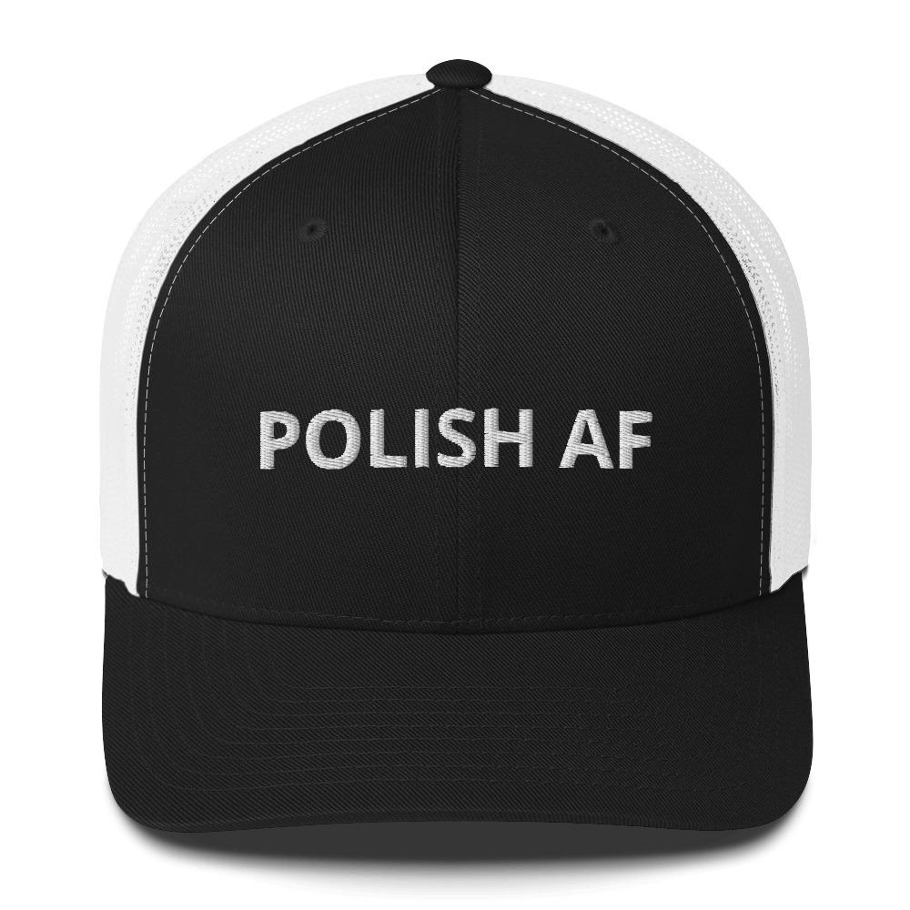 Polish AF Trucker Cap  Polish Shirt Store Black/ White  