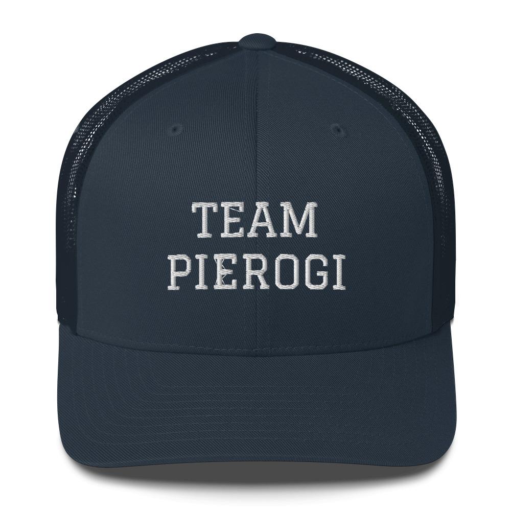 Team Pierogi Trucker Cap  Polish Shirt Store Navy  
