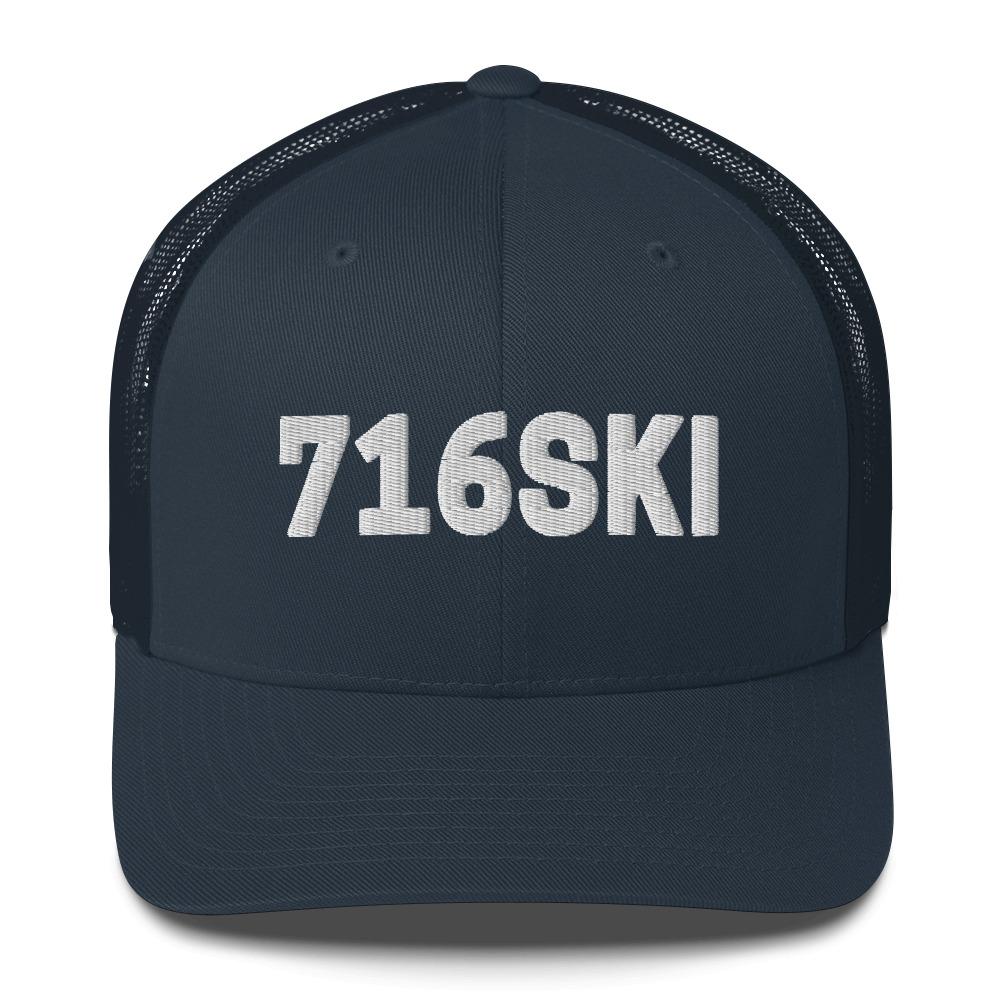 716SKI Buffalo NY Trucker Cap  Polish Shirt Store Navy  