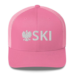 SKI Polish Surname Trucker Cap - Pink - Polish Shirt Store