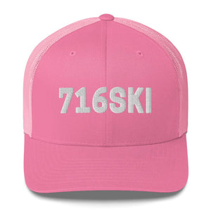 716SKI Buffalo NY Trucker Cap - Pink - Polish Shirt Store