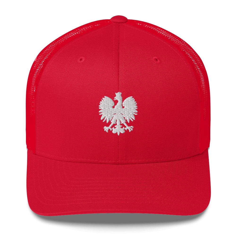 Polish Eagle Trucker Cap  Polish Shirt Store Red  