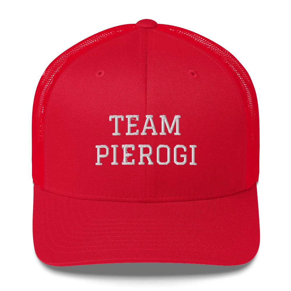 Team Pierogi Trucker Cap  Polish Shirt Store Red  