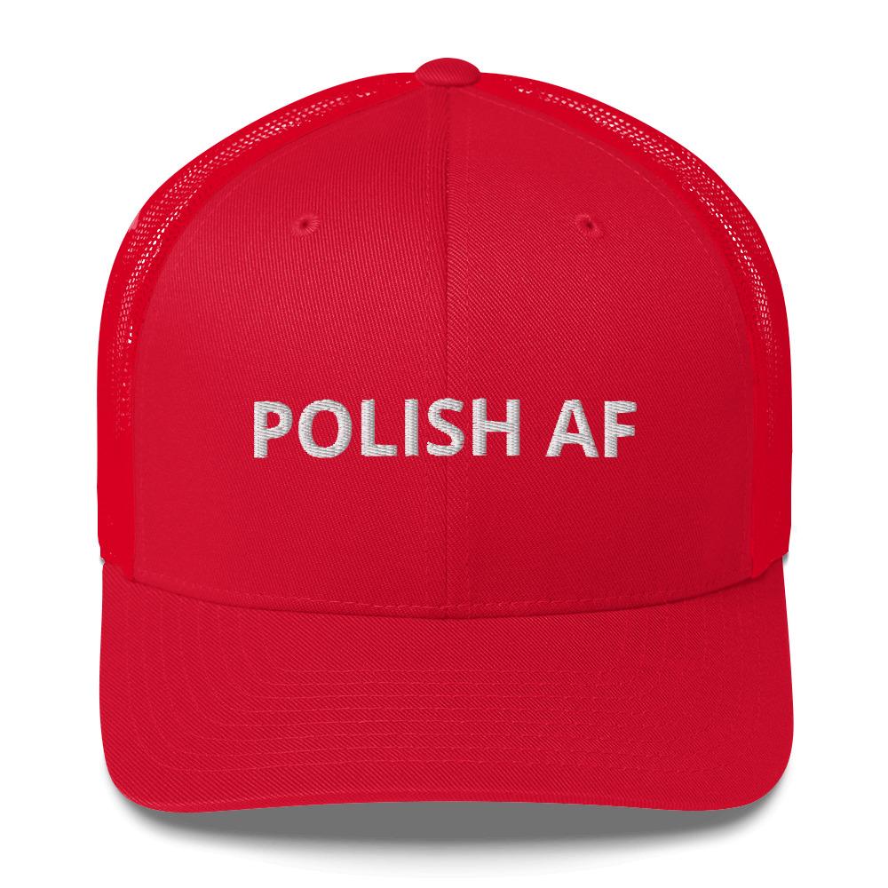Polish AF Trucker Cap  Polish Shirt Store Red  