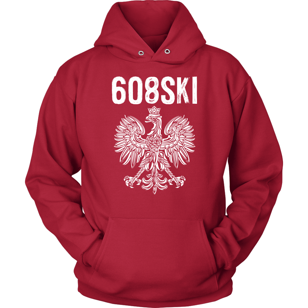 608SKI Wisconsin Polish Pride T-shirt teelaunch Unisex Hoodie Red S