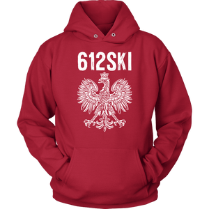 Minneapolis Minnesota Polish Pride | 612 Area Code - Unisex Hoodie / Red / S - Polish Shirt Store