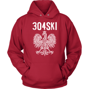 West Virginia - 304 Area Code - Unisex Hoodie / Red / S - Polish Shirt Store
