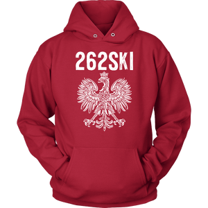 Wisconsin Polish Pride - 262 Area Code - Unisex Hoodie / Red / S - Polish Shirt Store