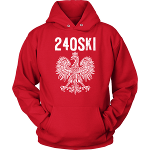 Maryland Area Code 240 Polish Pride - Unisex Hoodie / Red / S - Polish Shirt Store