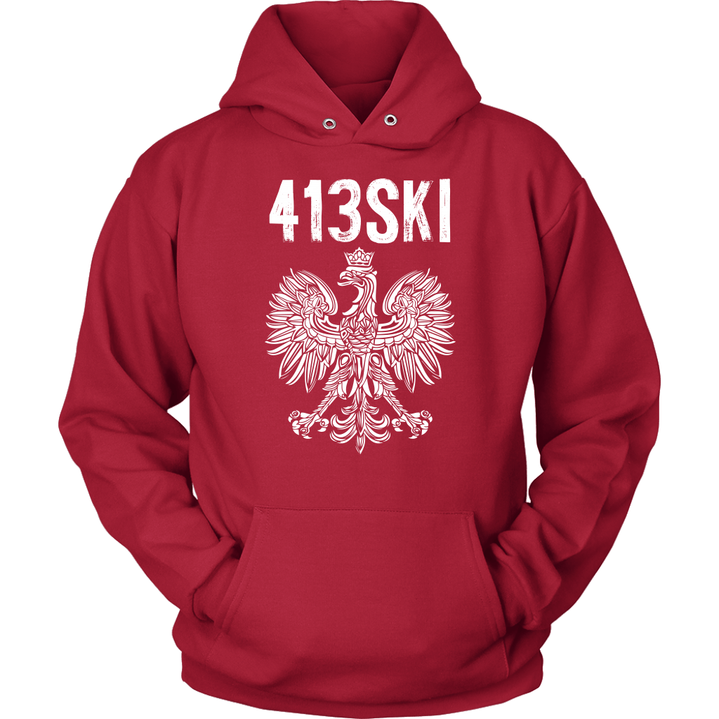 413SKI Massachusetts Polish Pride Alt Colors T-shirt teelaunch Unisex Hoodie Red S