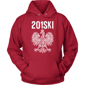 New Jersey Area Code 201 - Unisex Hoodie / Red / S - Polish Shirt Store