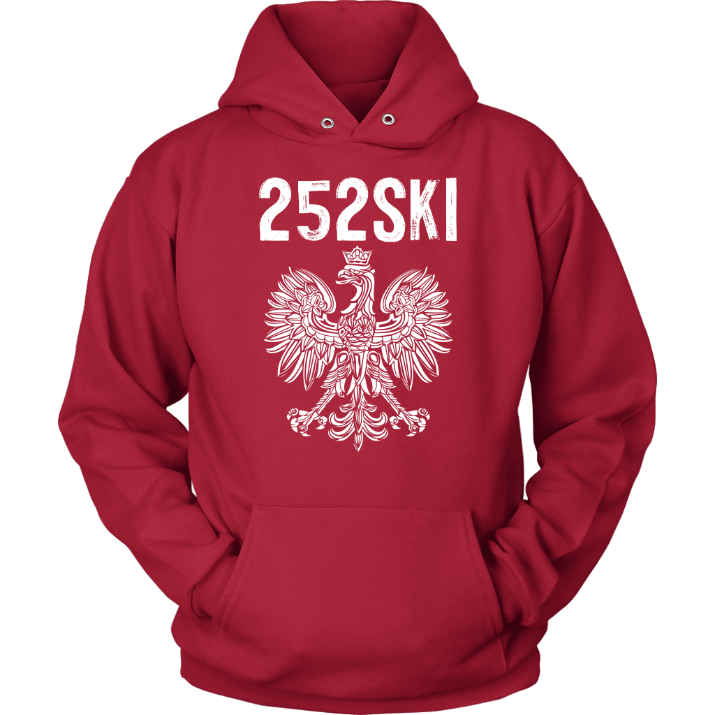 North Carolina Polish Pride - 252 Area Code T-shirt teelaunch Unisex Hoodie Red S