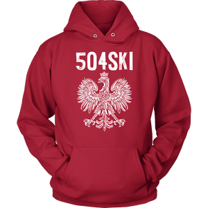 504SKI Louisiana Polish Pride - Unisex Hoodie / Red / S - Polish Shirt Store