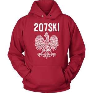 Maine - 207 Area Code - 207SKI - Unisex Hoodie / Red / S - Polish Shirt Store