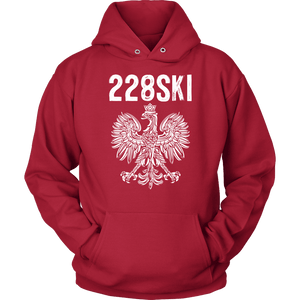 Mississippi Polish Pride Area Code 228 - Unisex Hoodie / Red / S - Polish Shirt Store