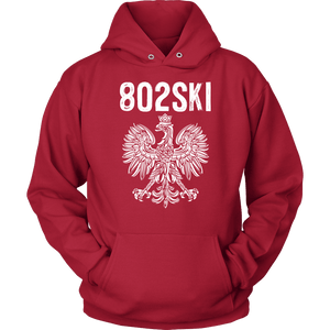 Vermont Area Code 802 - Unisex Hoodie / Red / S - Polish Shirt Store