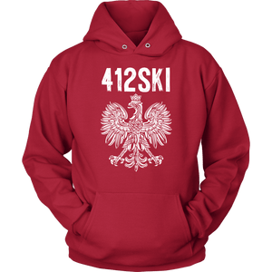 412SKI Pittsburgh Polish Pride - Unisex Hoodie / Red / S - Polish Shirt Store