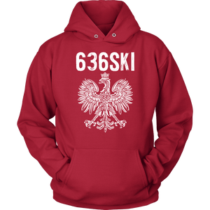 636SKI Missouri Polish Pride - Unisex Hoodie / Red / S - Polish Shirt Store
