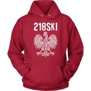 Minnesota - 218 Area Code - 218SKI - Unisex Hoodie / Red / S - Polish Shirt Store