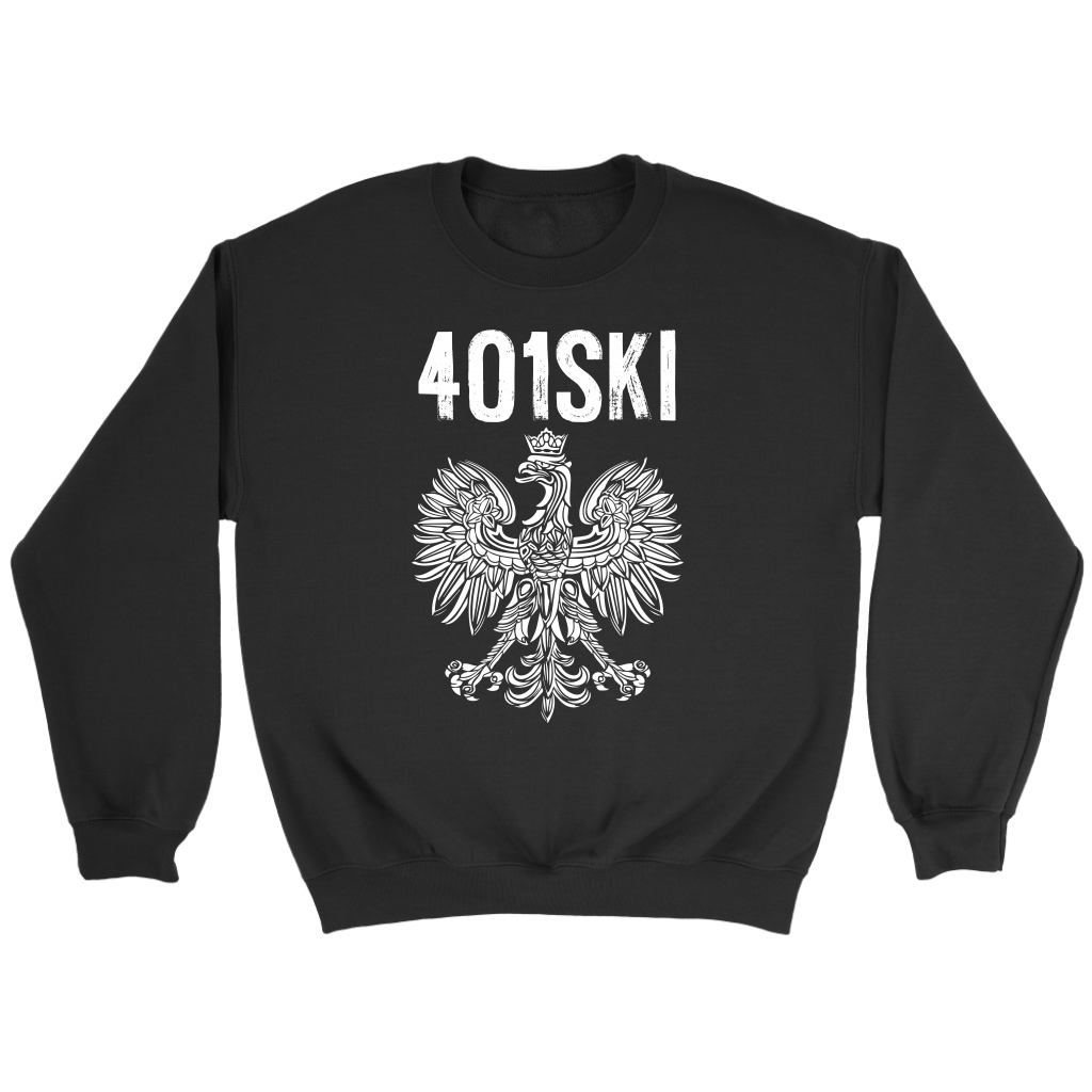 401SKI Rhode Island Polish Pride T-shirt teelaunch Crewneck Sweatshirt Black S