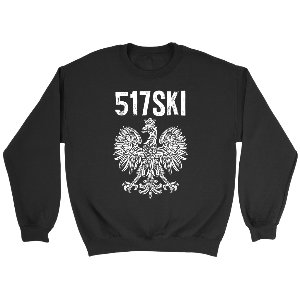 517SKI Michigan Polish Pride T-shirt teelaunch Crewneck Sweatshirt Black S